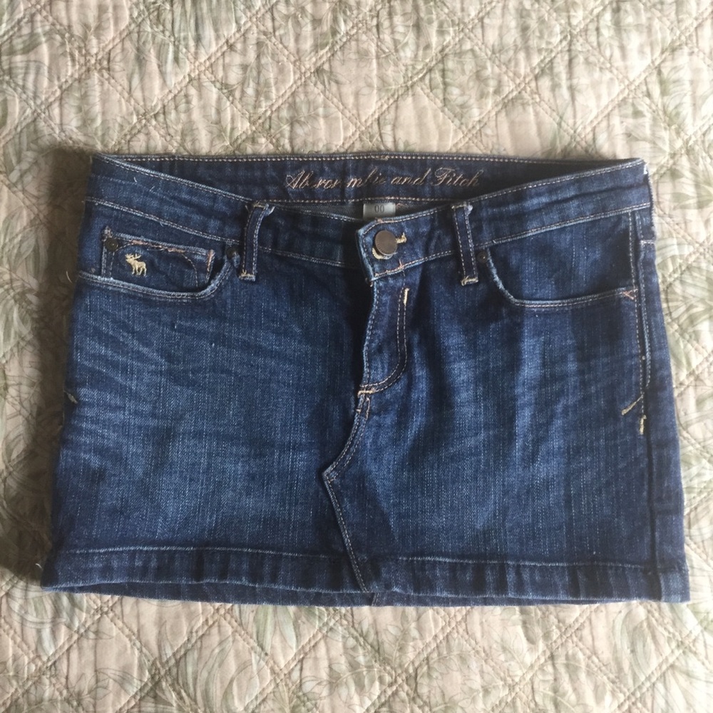 Denim mini skirt